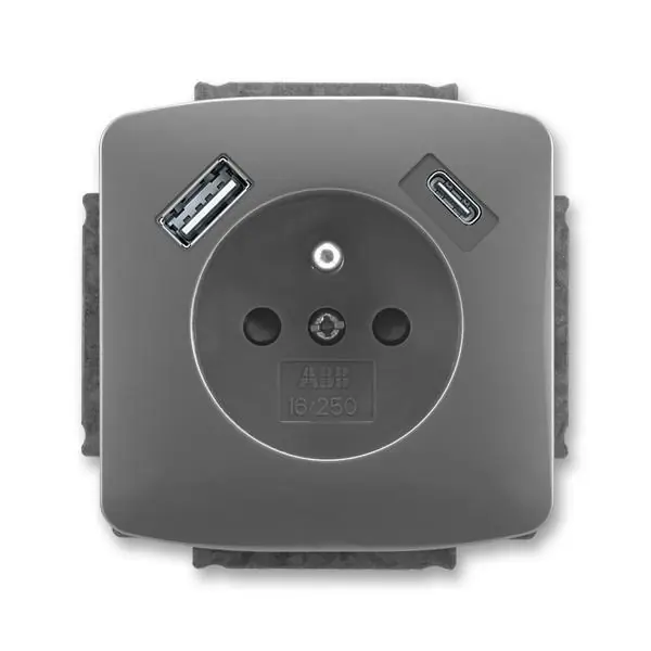 5569A-A32357 S2 Zásuvka 1násobná s kolíkem, s clonkami, s nabíjením USB-A, USB-C Cenový Hit