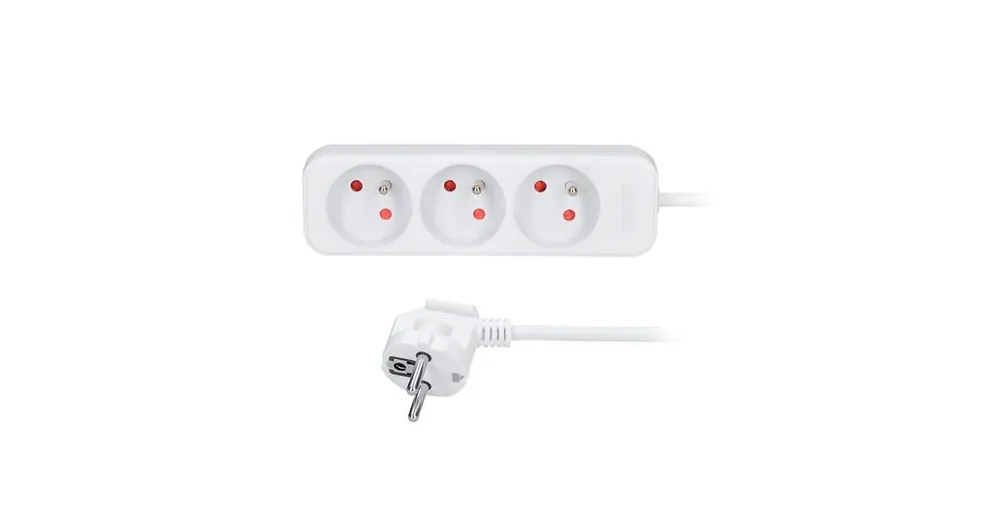 Vysoce Kvalitní Přívod prodlužovací 3Z 3x1mm2 5m bílá PP04 Solight