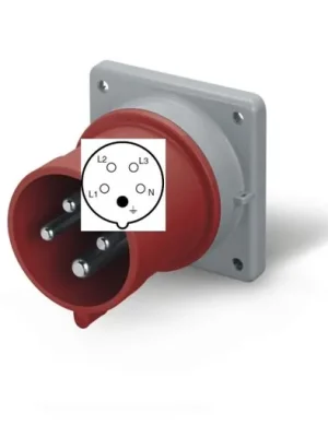 Přívodka vestavná OPTIMA rovná 3P+N+E, 400V/ 32A, IP44 SCAME - 243.3297 Časově Omezené