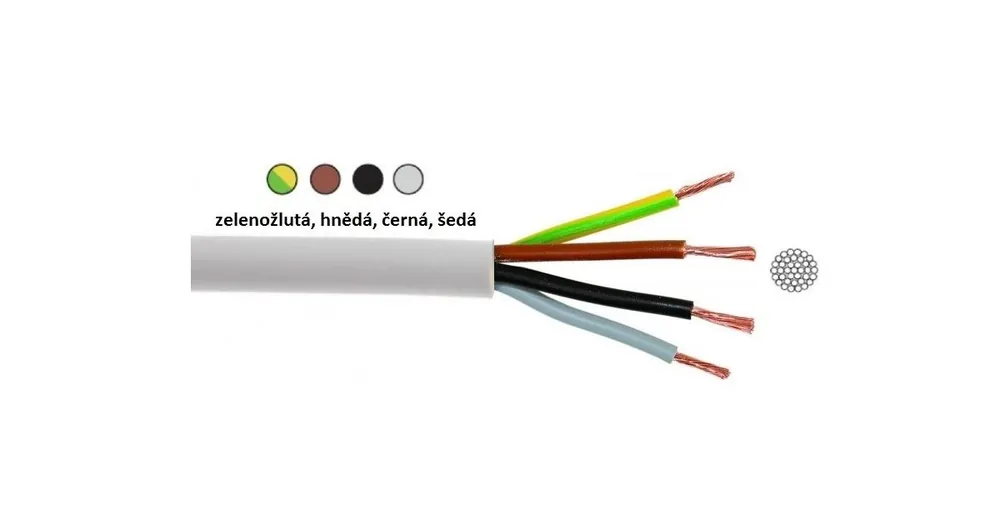 Ihned K Objednání Kabel H05VV-F 4G2,5 mm2 (CYSY) bílá