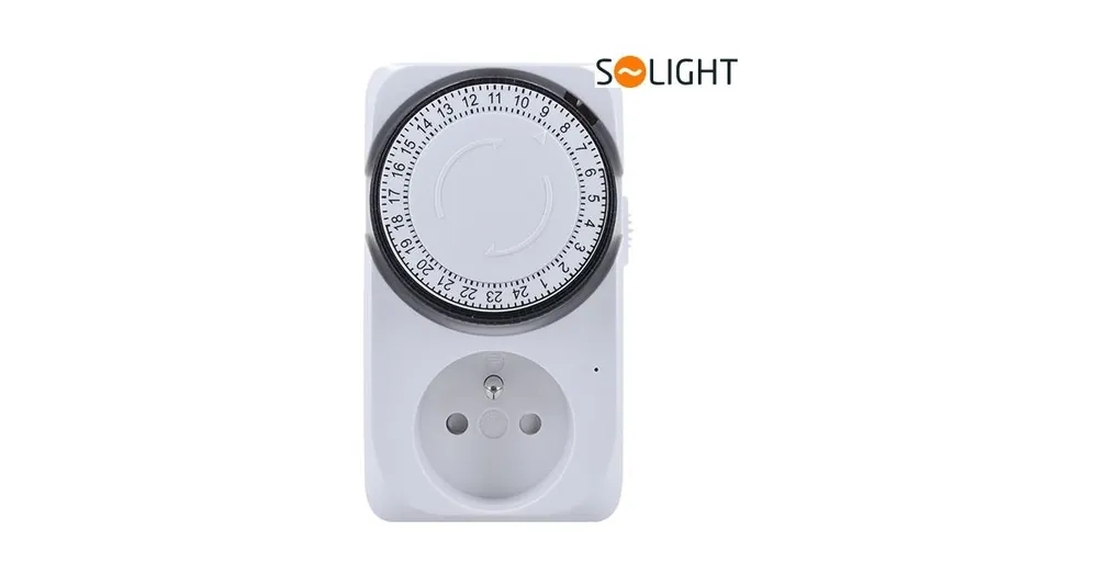 Odeslání Ihned Zásuvka časový spínač mechanický 24h 1režim DT01 SOLIGHT