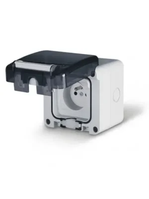 Zásuvka s instalační krabicí PROTECTA 250V 16A IP66 95x95mm SCAME - 137.6411 Aktuální