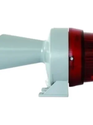 Houkačka HV100-230X-R červené záblesky výbojky 100dB 230V/50Hz IP65 vertikální montáž Jen Po Omezenou Doba