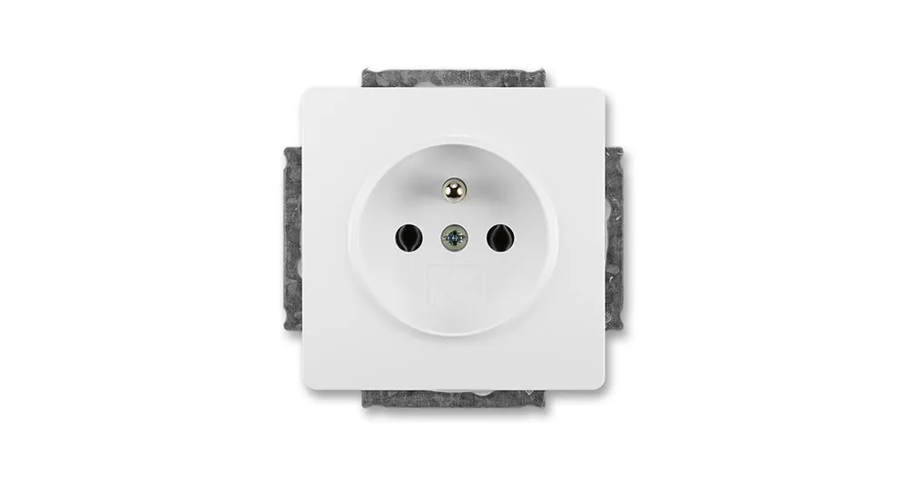 ABB 5518G-A02349 B1 Zásuvka jednonásobná Swing®, Swing®L jasně bílá Nová Kolekce