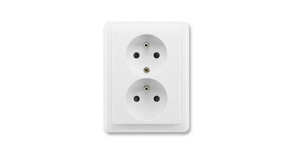 Dokud Zásoby Vydrží ABB CLASSIC 5512C-2349 B1 dvojzásuvka jasně bílá