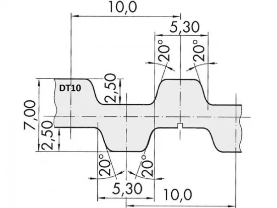 Řemen ozubený DT10 750 20 optibelt Alpha Torque Zlevněný