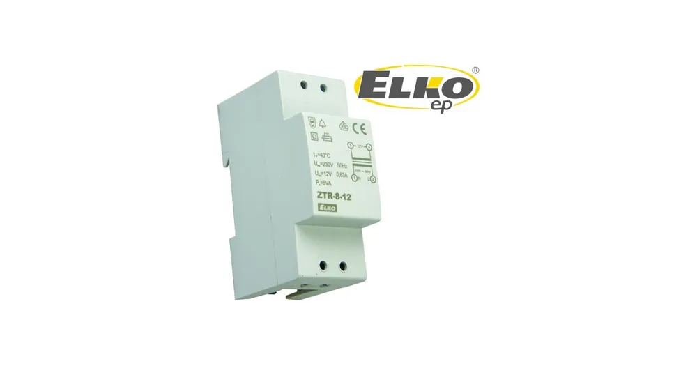 Zvonkový transformátor ELKO ZTR-8-12V Dokud Zásoby Vydrží