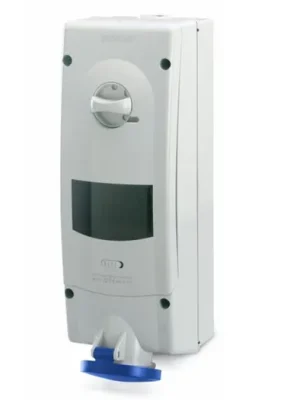 Zásuvka nástěnná ADVANCE 2 s blokováním a vypínačem, 6 DIN, 2P+E, 230V/ 32A, IP44 SCAME - 567.3283 Originální