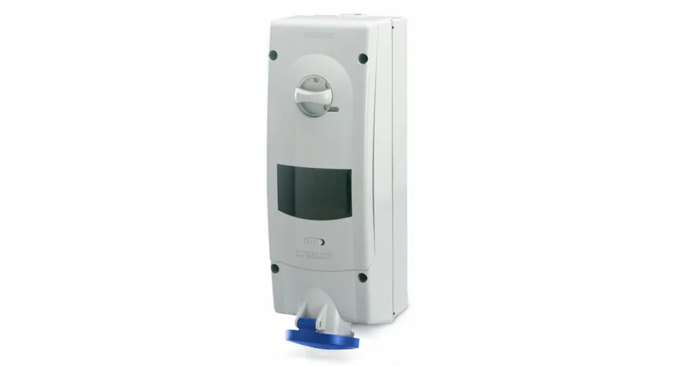 Zásuvka nástěnná ADVANCE 2 s blokováním a vypínačem, 6 DIN, 2P+E, 230V/ 32A, IP44 SCAME - 567.3283 Originální