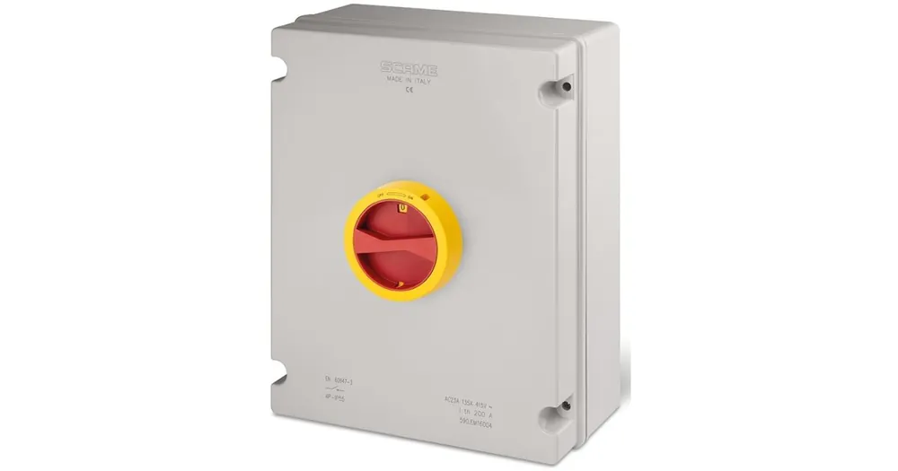 Spínač ISOLATOR 125A 3P IP55 plast bezpečnostní SCAME - 590.EM12503 Nízká Cena