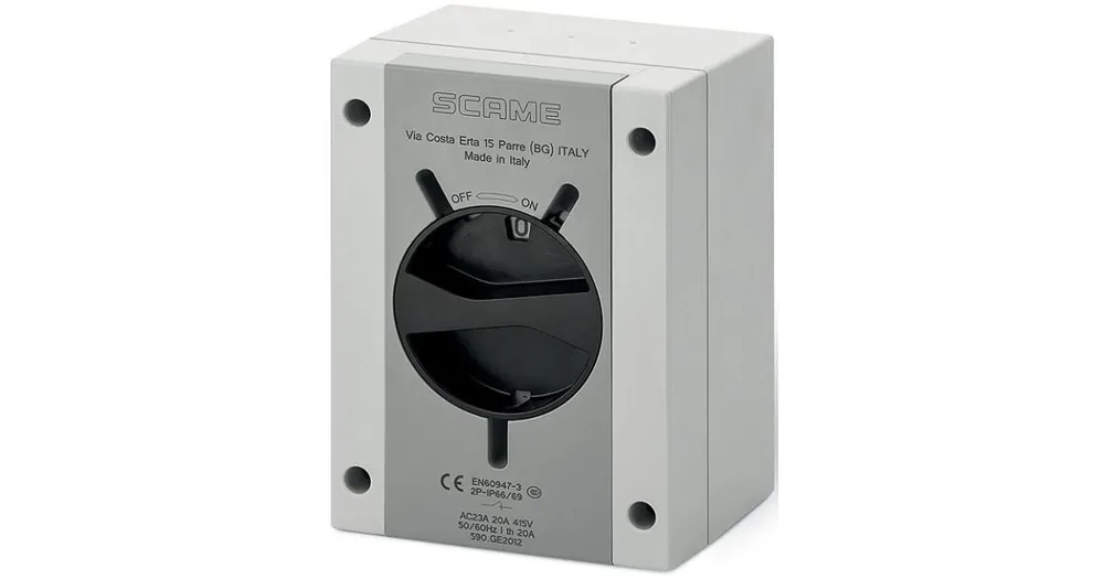 Spínač ISOLATOR 100A 3P IP66/IP69 plast standard SCAME - 590.GE10003 Horká Nabídka