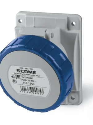 Zásuvka vestavná OPTIMA šikmá, 2P+E, 230V/ 16A, IP67 SCAME - 418.1663 Víkendová Akce