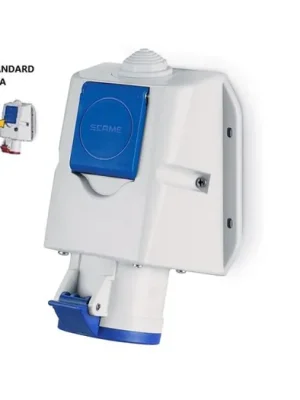 Nakupujte Hned Zásuvka nástěnná kombinovaná OPTIMA 2P+E, 230V/ 32A, IP44 SCAME - 513.3253-FF