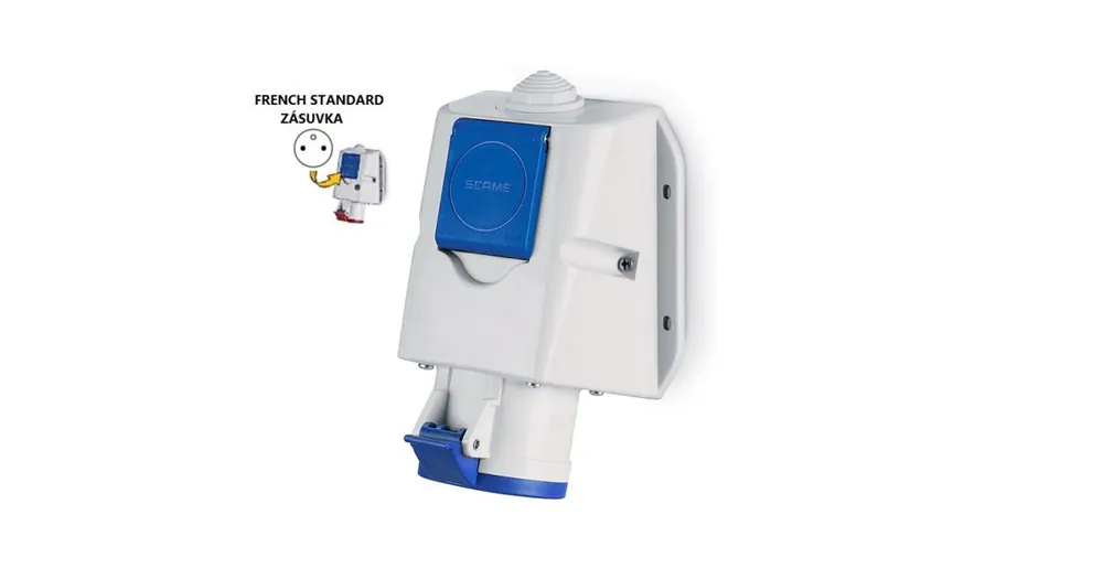 Nakupujte Hned Zásuvka nástěnná kombinovaná OPTIMA 2P+E, 230V/ 32A, IP44 SCAME - 513.3253-FF