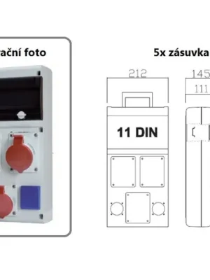 Cenová Bomba Zásuvková rozvodnice nejištěná, 5x zásuvka, IP44 SCAME - 632.112W