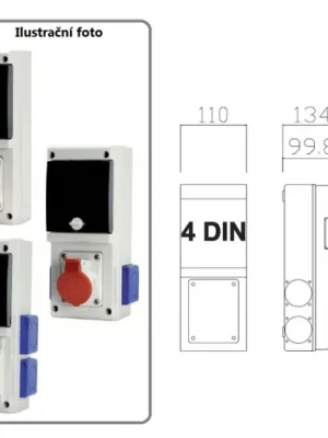 Omezená Nabídka Zásuvková rozvodnice nejištěná, 3x zásuvka, IP44 SCAME - 632.1W