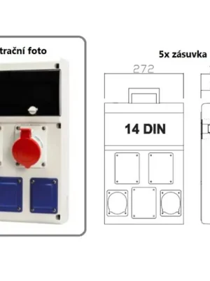 Rychlé Dodání Zásuvková rozvodnice nejištěná, 5x zásuvka, IP44 SCAME - 632.31122