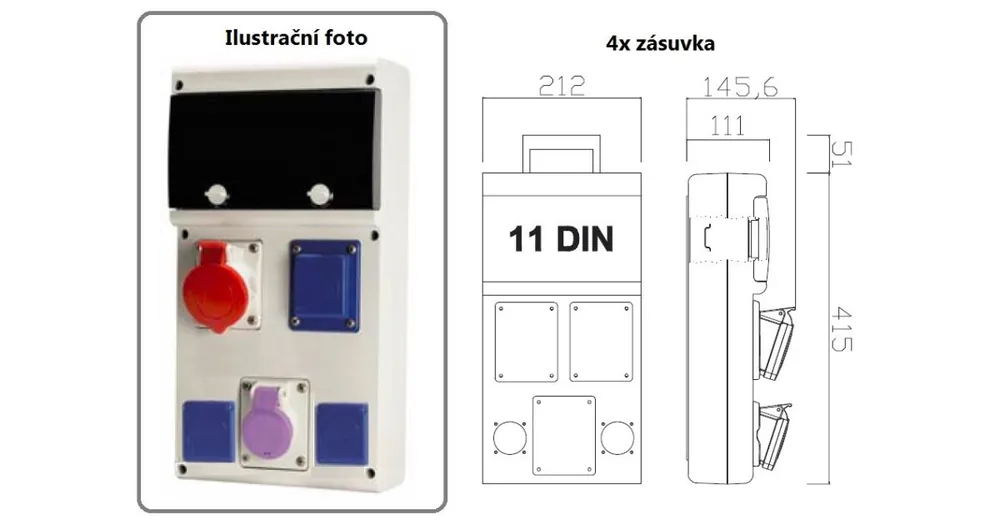 Sezónní Sleva Zásuvková rozvodnice SELV, jištěná, s chráničem, 5x zásuvka, IP44 SCAME - 632.325W-003F2