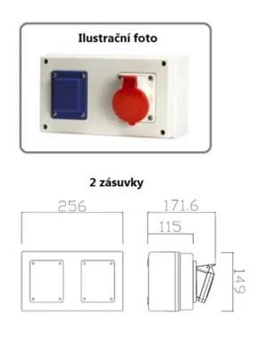 Kup Teď Zásuvková rozvodnice bez jištění D141.0020 IP44, 2x zásuvka SCAME