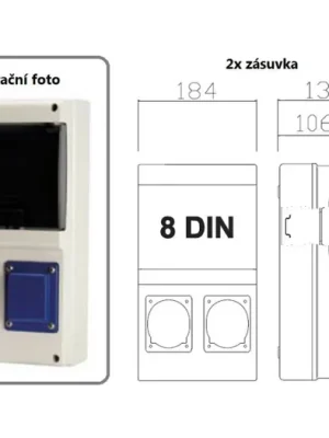 Nejprodávanější Zásuvková rozvodnice jištěná, 2x zásuvka, IP44 SCAME - D231.2000-2