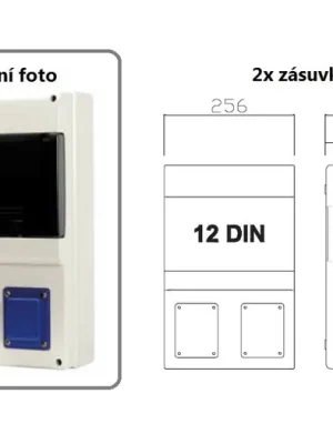 Speciální Cena Zásuvková rozvodnice jištěná, s chráničem, 2x zásuvka, IP44 SCAME - D331.1001-4