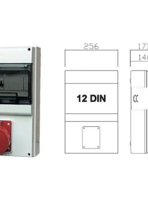 Zlevněný Zásuvková rozvodnice jištěná, 1x zásuvka, IP66 SCAME - D333.000010-2