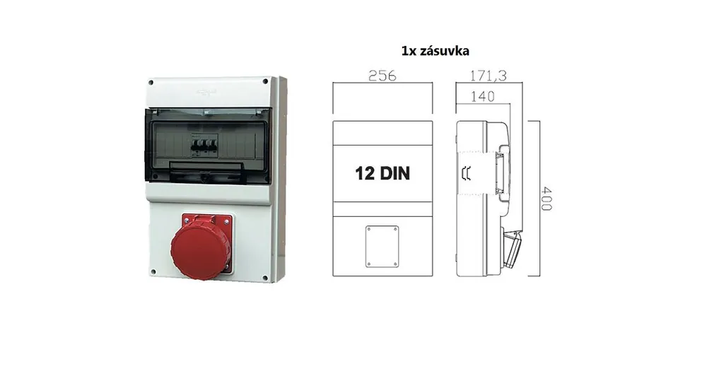 Omezená Nabídka Zásuvková rozvodnice jištěná, s chráničem, 1x zásuvka, IP66 SCAME - D333.000010-3
