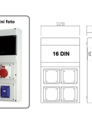 Přímo Od Výrobce Zásuvková rozvodnice jištěná, 4x zásuvka, IP44 SCAME - D541.100210-2