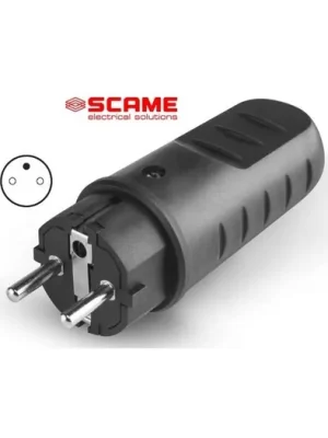 Nová Kolekce Vidlice pogumovaná 200-250V/16A, IP20/IP44 SCAME - 110.3100
