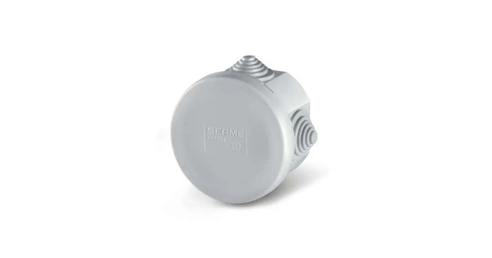 Omezená Nabídka Krabice rozbočovací SCABOX IP44, s vývodkami, Ø65x35mm SCAME - 680.001