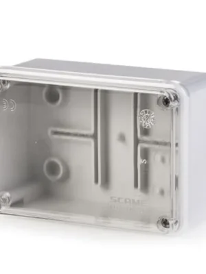Krabice rozbočovací SCABOX IP56, průhledný kryt, 120x80x50mm SCAME - 686.225 Bezpečná Platba