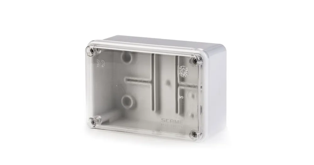 Krabice rozbočovací SCABOX IP56, průhledný kryt, 120x80x50mm SCAME - 686.225 Bezpečná Platba