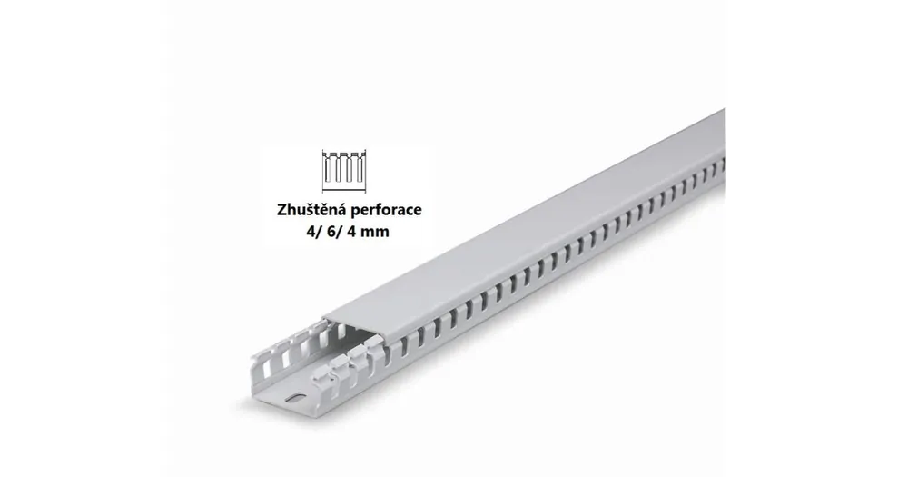 Úložný perforovaný žlab š80xv60mm/ 2m SCAME - 874.R8060 Vysoce Kvalitní